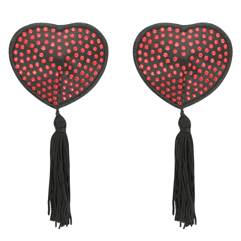 COQUETTE CHIC DESIRE – Nipple covers heart black / red