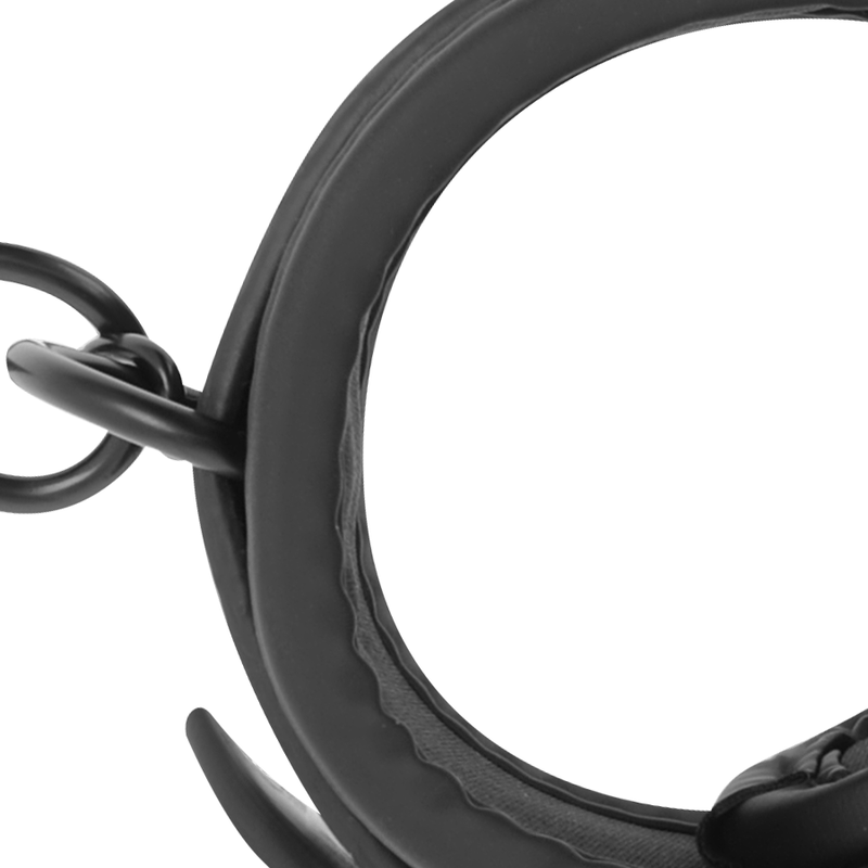 FETISH SUBMISSIVE Handschellen – aus veganem Leder mit Neopren-Futter