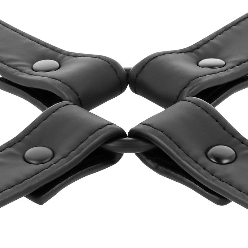 FETISH SUBMISSIVE Handschellen-Verbindung – aus veganem Leder