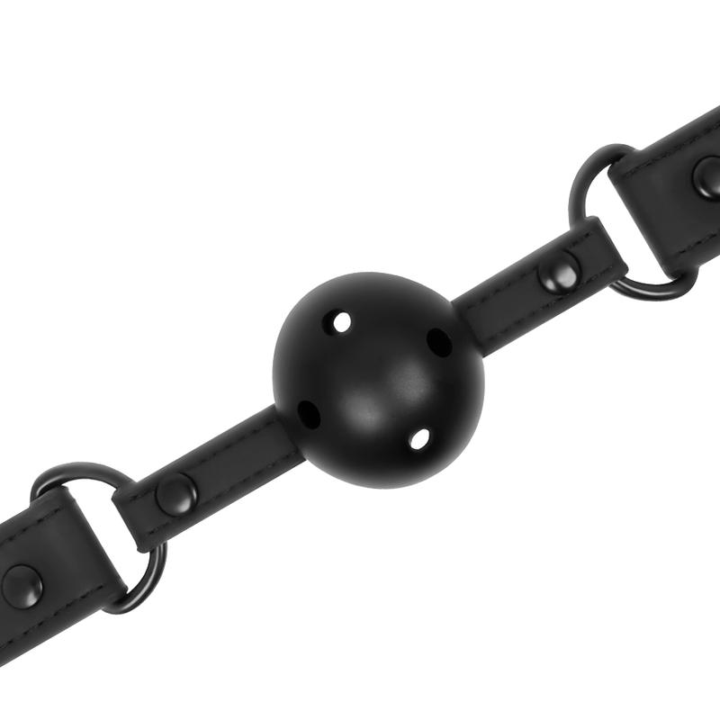 FETISH SUBMISSIVE Atmungsaktiver Knebel – aus veganem Leder