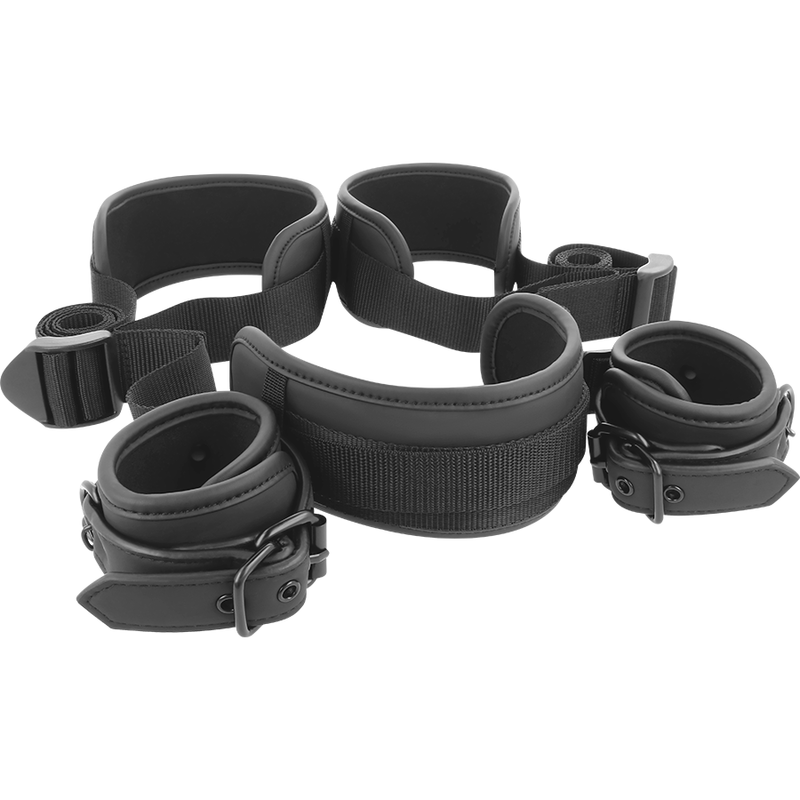 FETISH SUBMISSIVE Meisterposition-Set – 4-teiliges Fesseln-Set mit Neopren-Futter