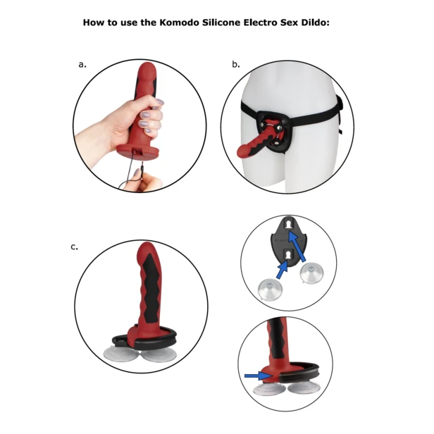 ELECTRASTIM – Silicone Fusion Komodo Umschnalldildo
