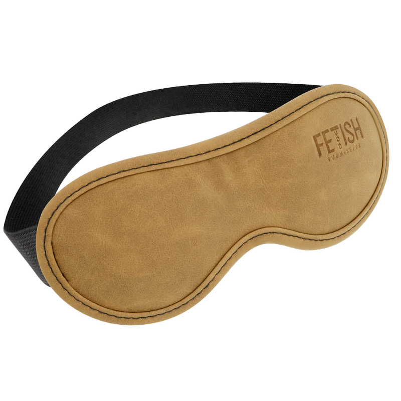 FETISH SUBMISSIVE ORIGIN – Augenmaske aus veganem Leder mit Neoprenfutter