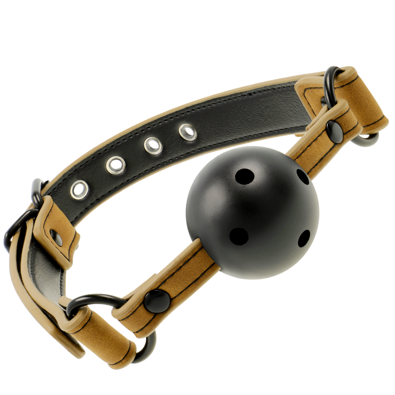 FETISH SUBMISSIVE ORIGIN – Atmungsaktiver Knebel aus veganem Leder