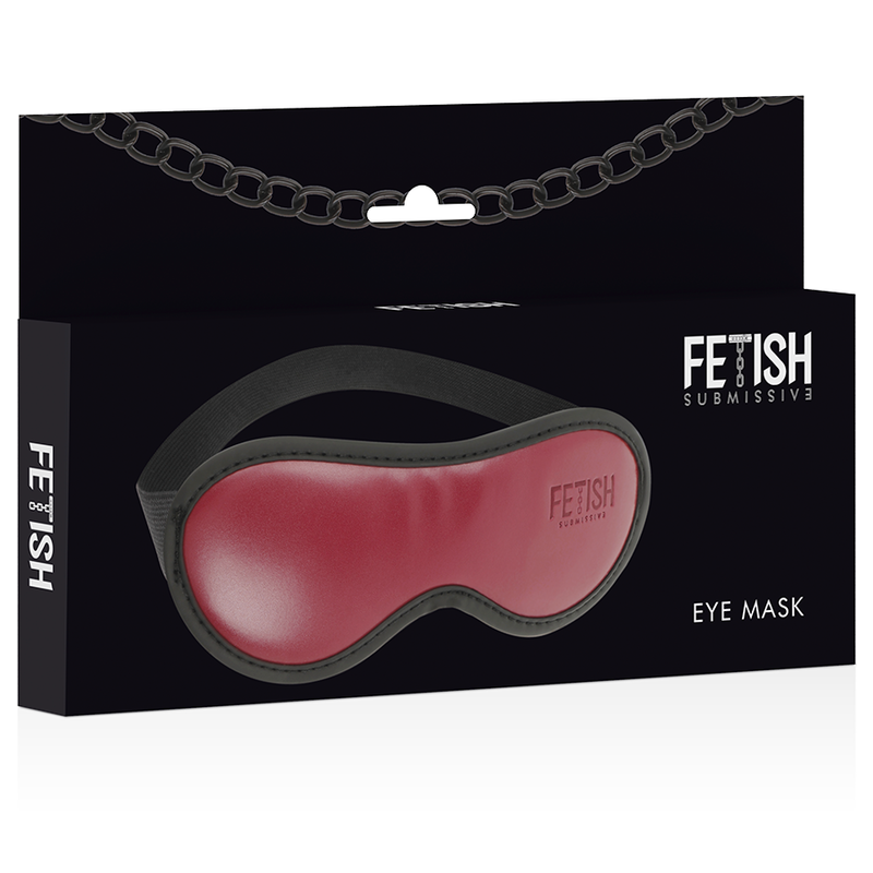 FETISH SUBMISSIVE DARK ROOM – Augenmaske aus veganem Leder mit Neoprenfutter