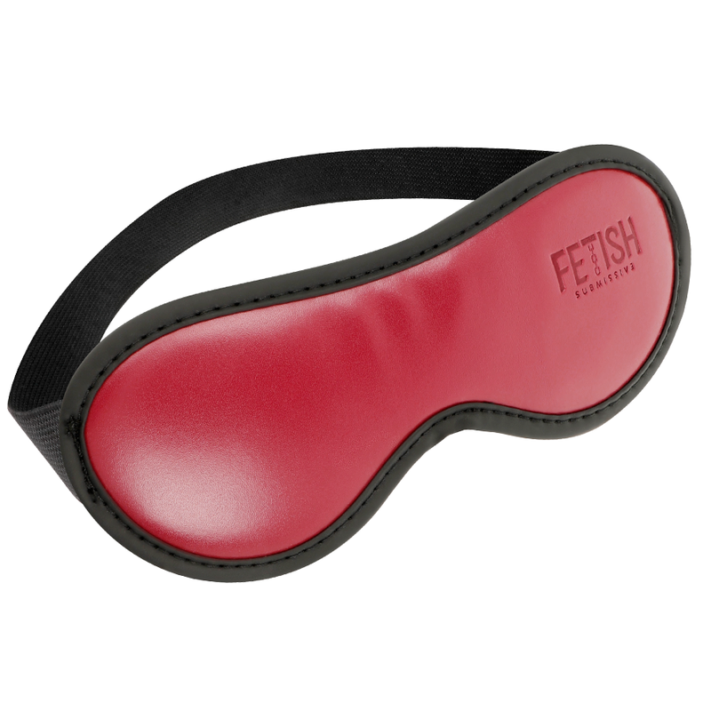 FETISH SUBMISSIVE DARK ROOM – Augenmaske aus veganem Leder mit Neoprenfutter