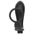 ADDICTED TOYS – Penis ring with remote control anal plug black rechargeable